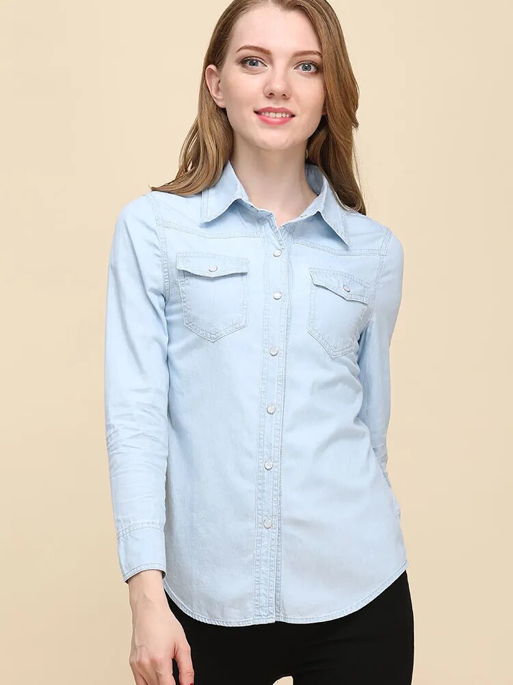 Blusa Jeans Feminina